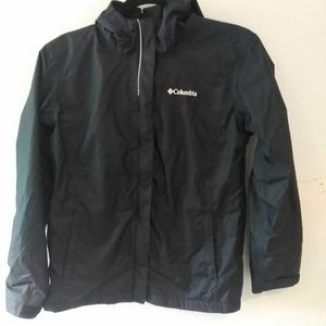 Women's Black Columbia Rain Jacket